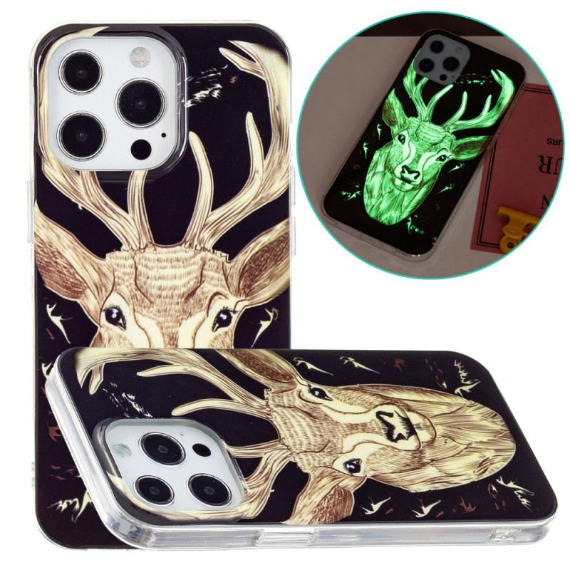 Capa Para iPhone 15 Pro Max Cervo Fluorescente