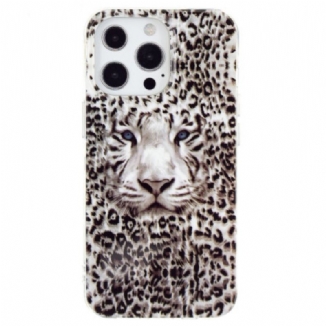 Capa Para iPhone 15 Pro Max Leopardo Fluorescente