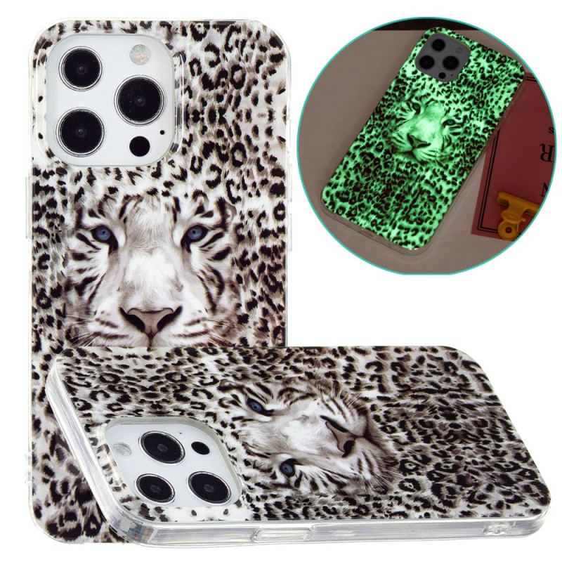 Capa Para iPhone 15 Pro Max Leopardo Fluorescente