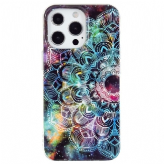 Capa Para iPhone 15 Pro Max Mandala Fluorescente