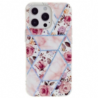 Capa Para iPhone 15 Pro Max Mármore Floral