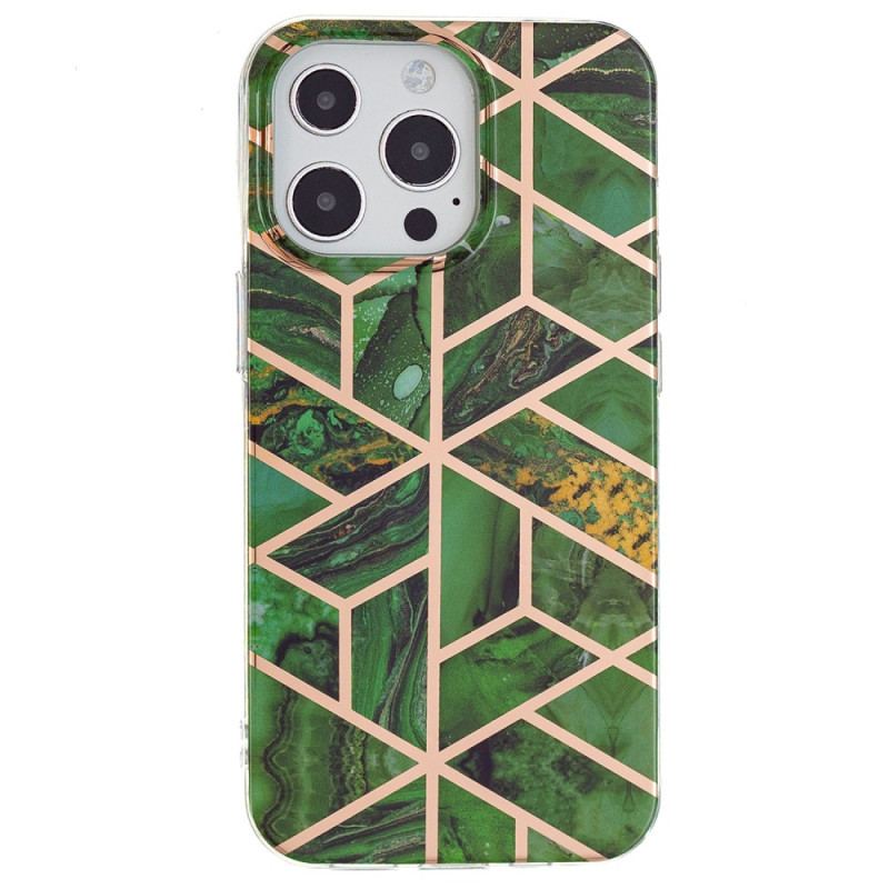 Capa Para iPhone 15 Pro Max Mármore Geométrico