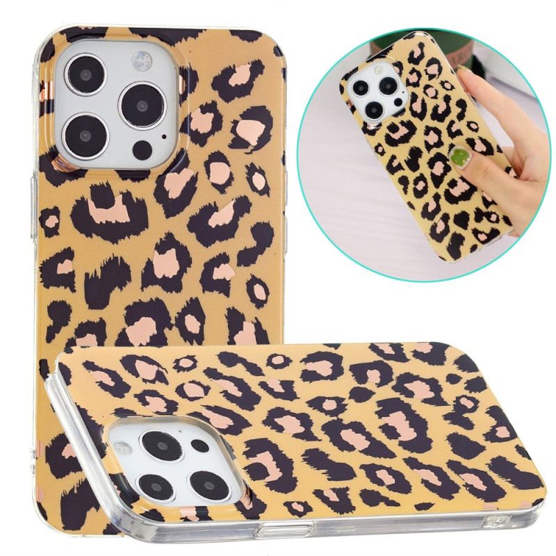 Capa Para iPhone 15 Pro Max Padrão Leopardo