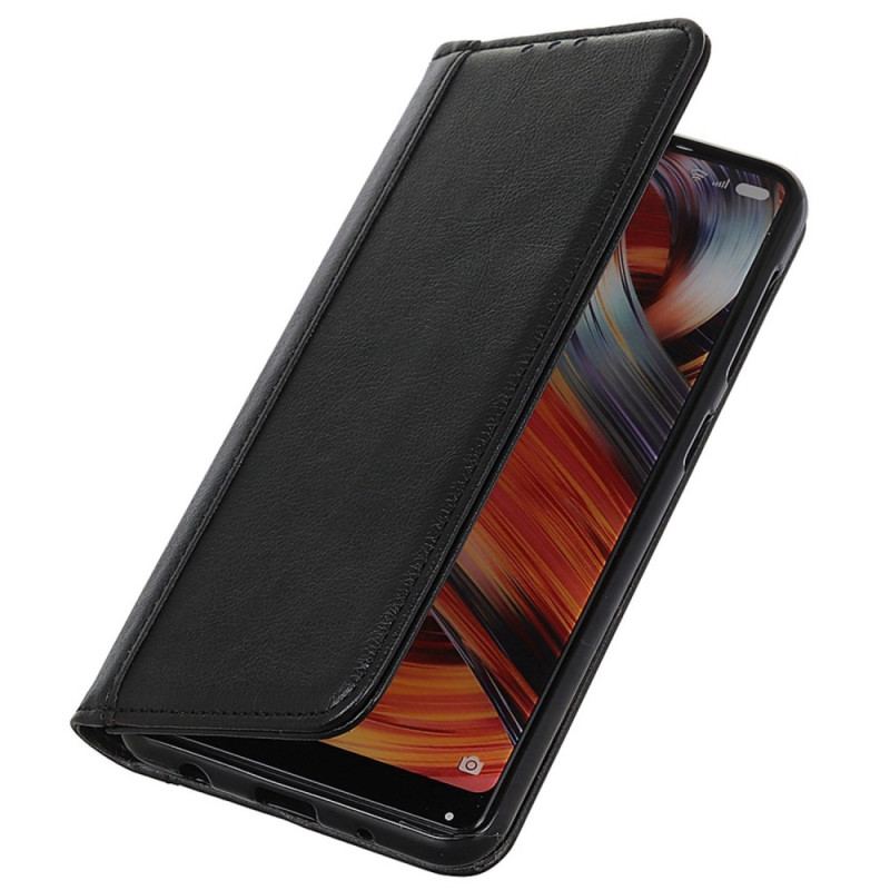 Capa De Celular Para Poco M5 Flip Couro Rachado