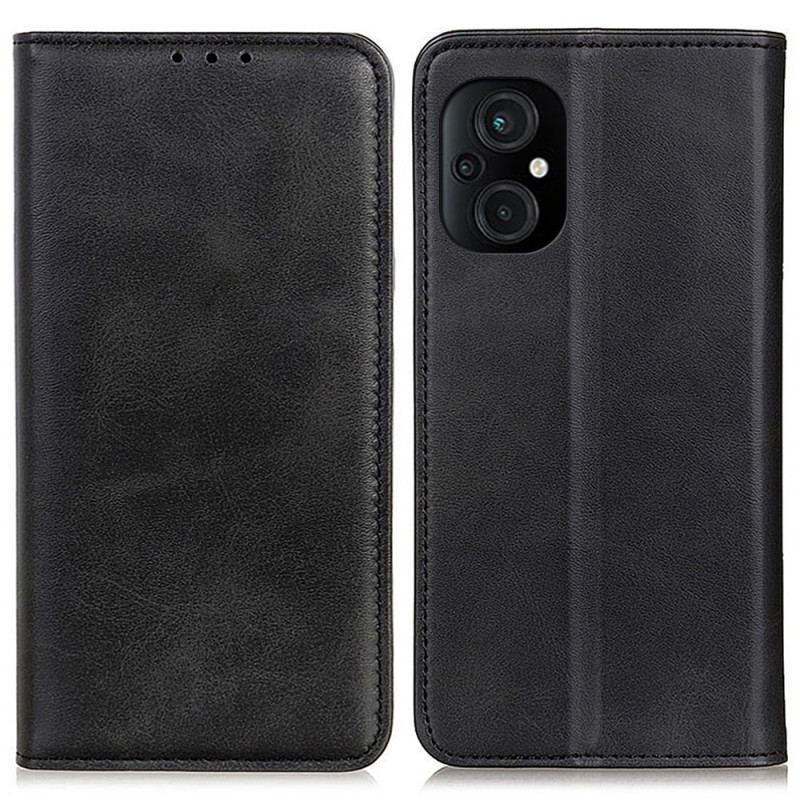 Capa De Celular Para Poco M5 Flip Couro Rachado