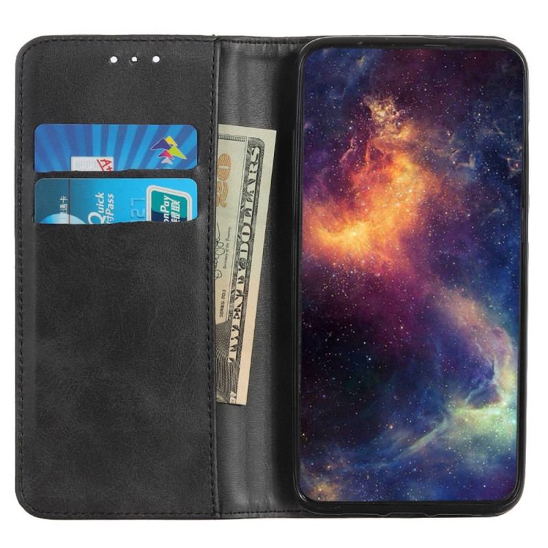 Capa De Celular Para Poco M5 Flip Couro Rachado