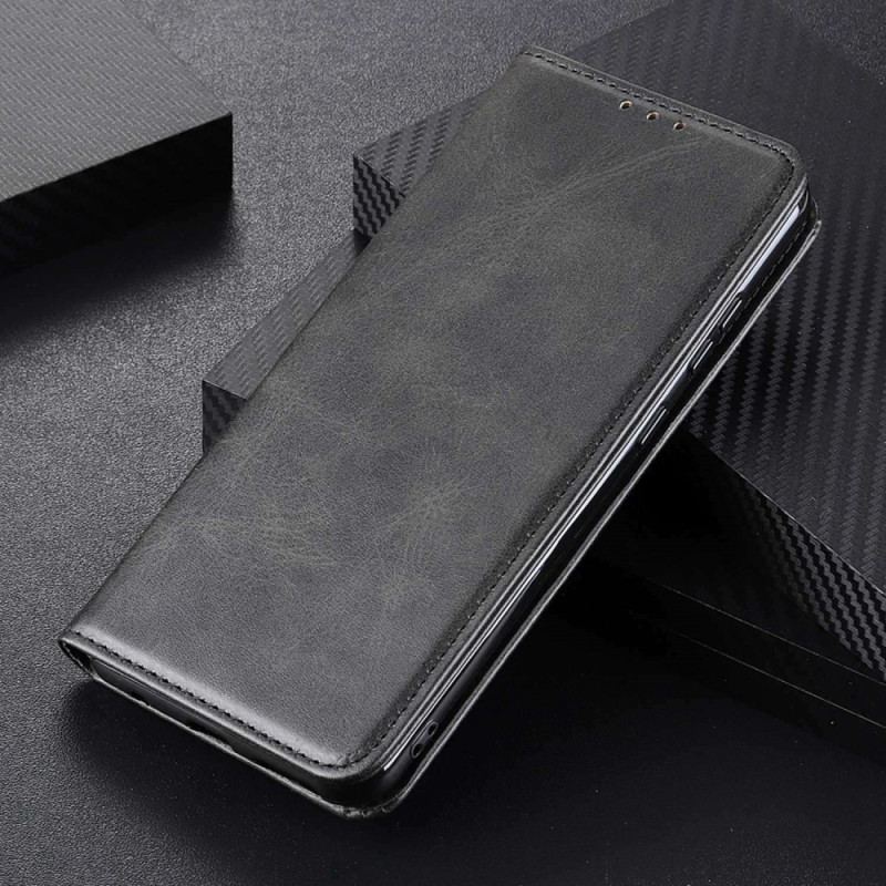 Capa De Celular Para Poco M5 Flip Couro Rachado