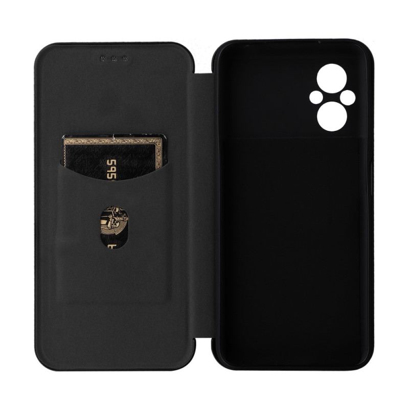 Capa De Celular Para Poco M5 Flip Fibra De Carbono