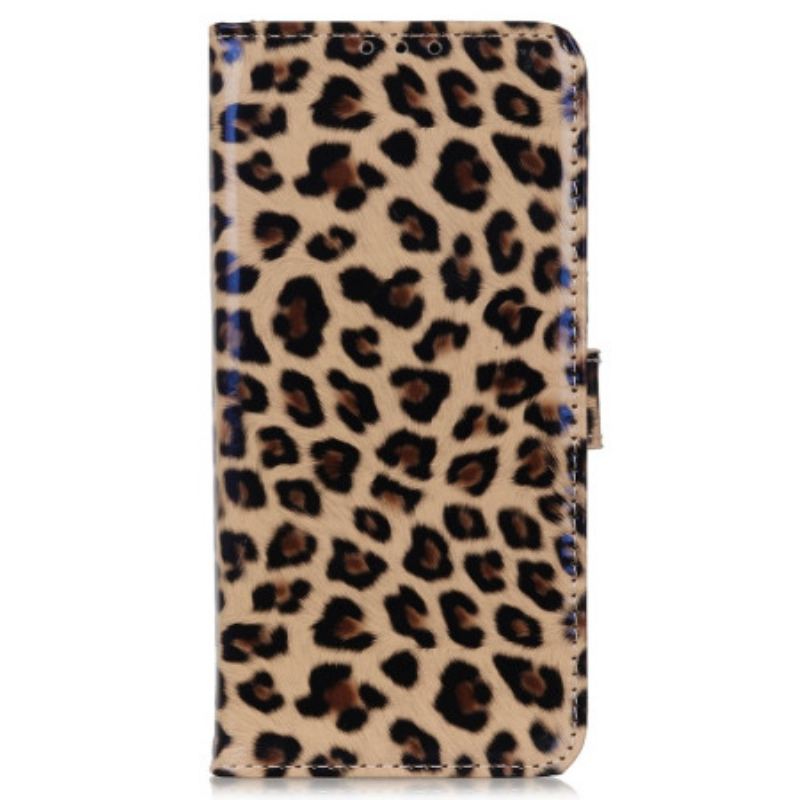 Capa Flip Para Poco M5 Estilo De Pele De Leopardo