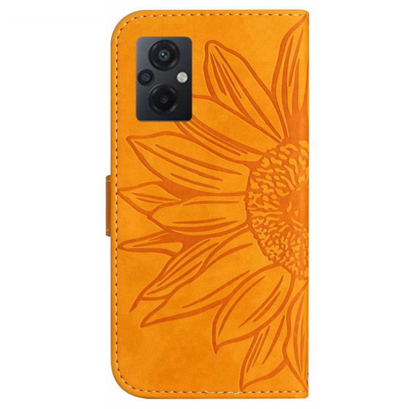 Capa Flip Para Poco M5 Girassol Com Cordão