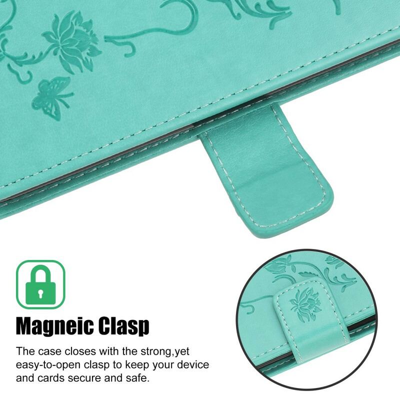 Capa Flip Para Huawei Y7p Borboletas Encantadas