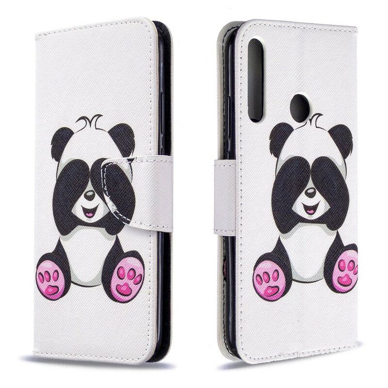 Capa Flip Para Huawei Y7p Panda Divertido