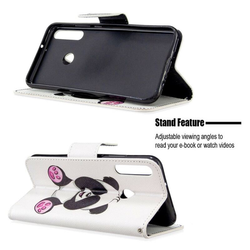 Capa Flip Para Huawei Y7p Panda Divertido