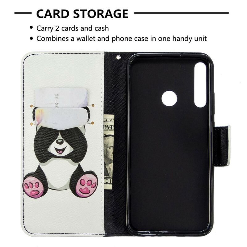 Capa Flip Para Huawei Y7p Panda Divertido