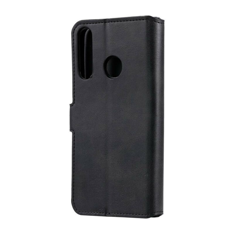 Capa Folio Para Huawei Y7p Efeito Couro Clássico