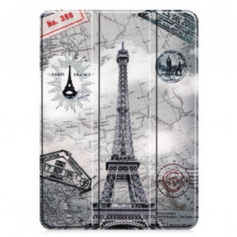 Capa De Celular Para iPad Pro 11" (2022) Suporte Para Caneta Torre Eiffel