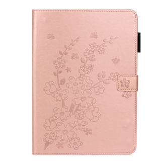 Capa De Couro Para iPad Pro 11" (2022) Flores