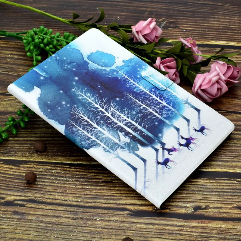 Capa Flip Para iPad Pro 11" (2022) Cervo Da Neve