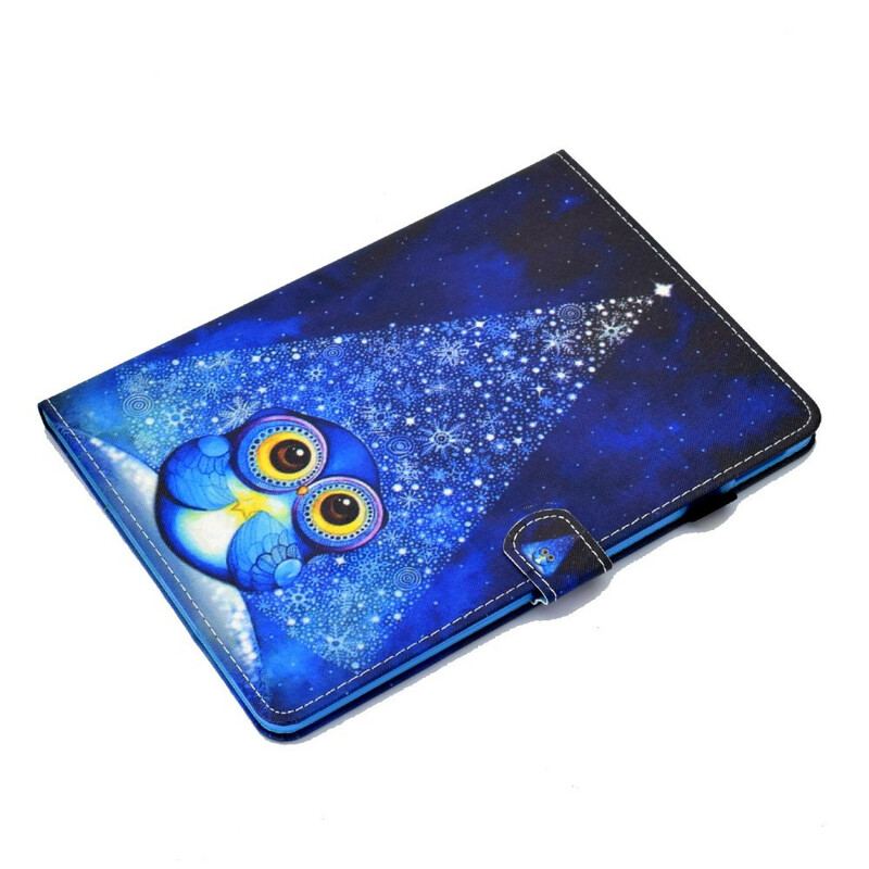 Capa Flip Para iPad Pro 11" (2022) Coruja Azul