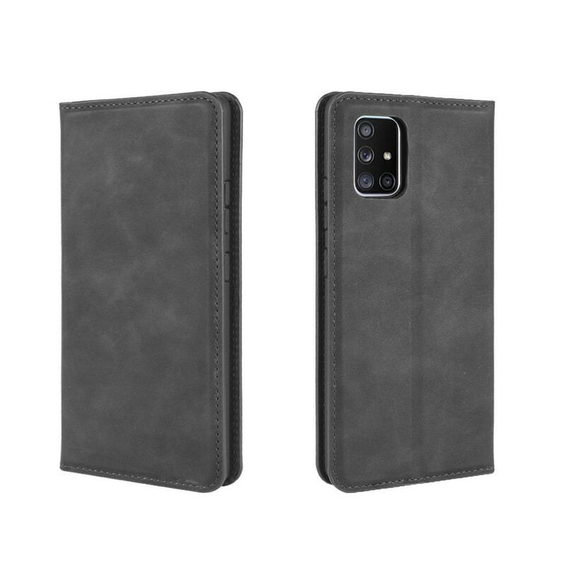 Capa De Celular Para Samsung Galaxy A51 5G Flip Efeito Couro Macio