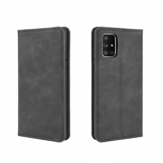 Capa De Celular Para Samsung Galaxy A51 5G Flip Efeito Couro Macio