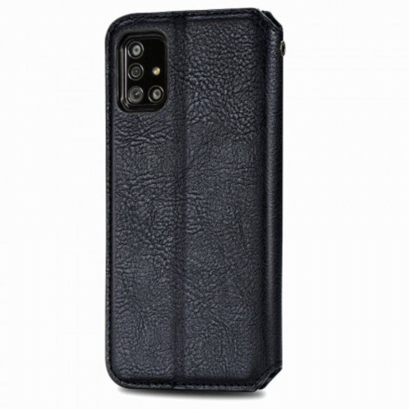 Capa De Celular Para Samsung Galaxy A51 5G Flip Textura Diamante Efeito Couro