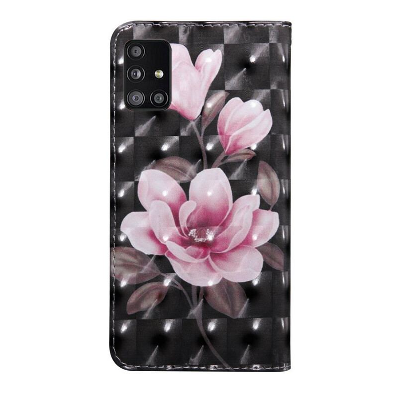 Capa Flip Para Samsung Galaxy A51 5G Flores Em Flor