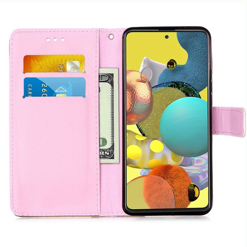 Capa Flip Para Samsung Galaxy A51 5G Galáxia Panda