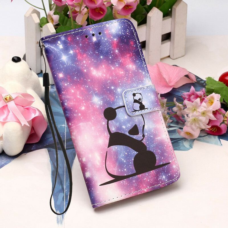 Capa Flip Para Samsung Galaxy A51 5G Galáxia Panda