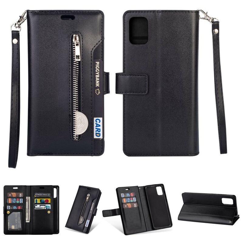 Capa Folio Para Samsung Galaxy A51 5G Bolsa Com Cordão