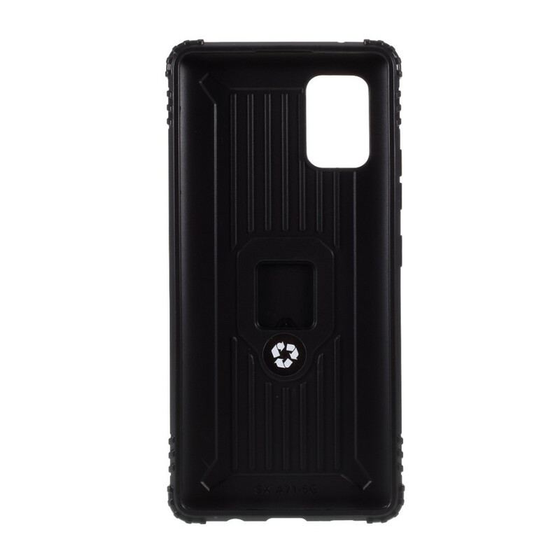 Capa Para Samsung Galaxy A51 5G Anel E Fibra De Carbono