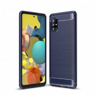 Capa Para Samsung Galaxy A51 5G Fibra De Carbono Escovada