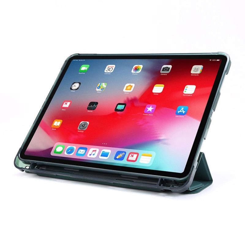 Capa De Celular Para iPad Pro 12.9" (2020) Capa Dobrável Efeito Couro