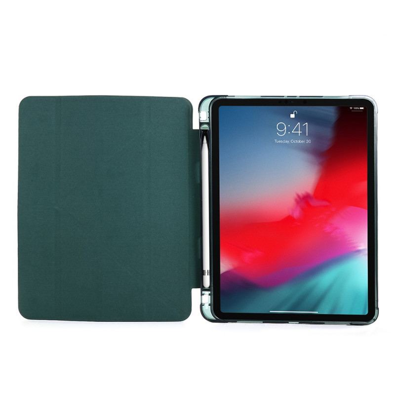 Capa De Celular Para iPad Pro 12.9" (2020) Capa Dobrável Efeito Couro