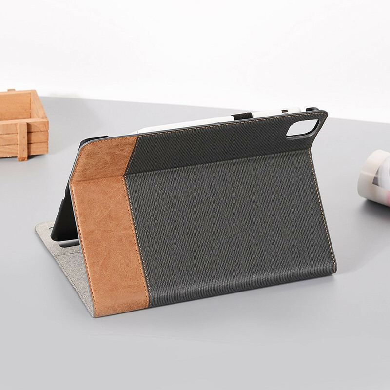 Capa Flip Para iPad Pro 12.9" (2020) Emenda De Couro