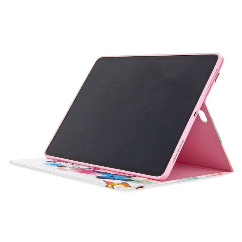 Capa Flip Para iPad Pro 12.9" (2020) Padrão Impresso Borboletas