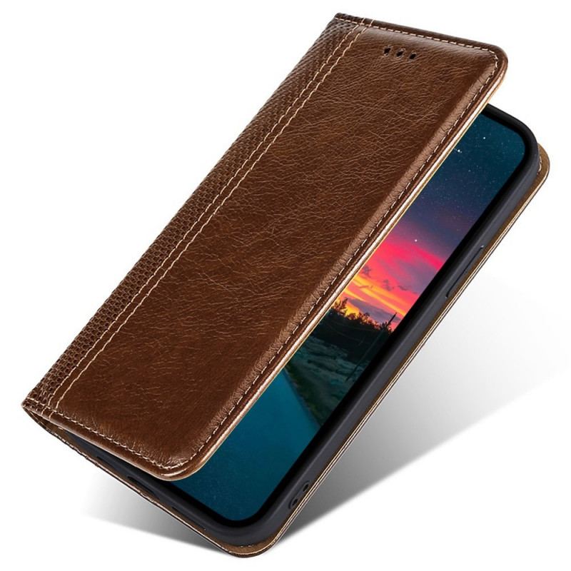 Capa De Celular Para Oppo Reno 7 Flip Couro Falso Vintage