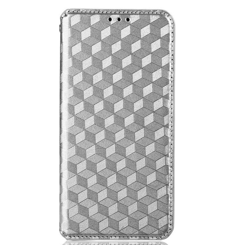 Capa De Celular Para Oppo Reno 7 Flip Efeito Couro Cubo 3d