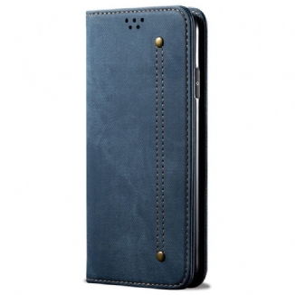 Capa De Celular Para Oppo Reno 7 Flip Tecido Jeans