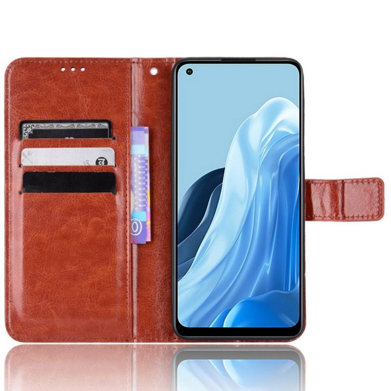 Capa De Couro Para Oppo Reno 7 Couro Falso Chamativo