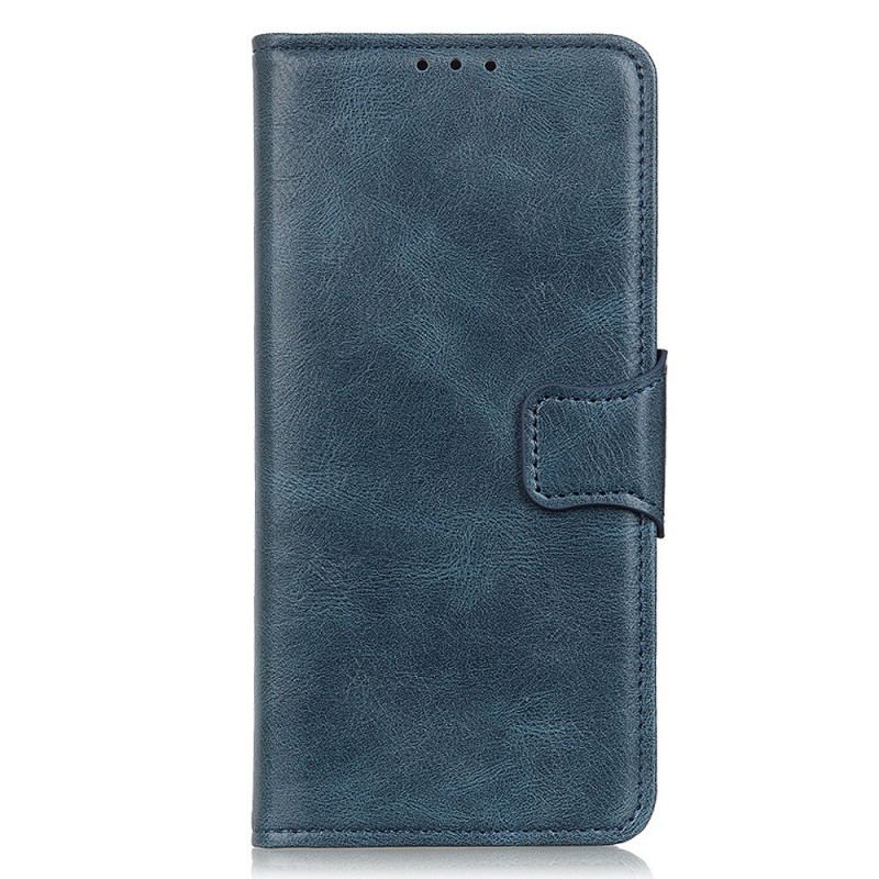 Capa De Couro Para Oppo Reno 7 Fecho Reversível