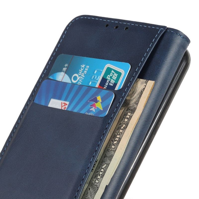 Capa Flip Para Oppo Reno 7 Clássico Couro Rachado