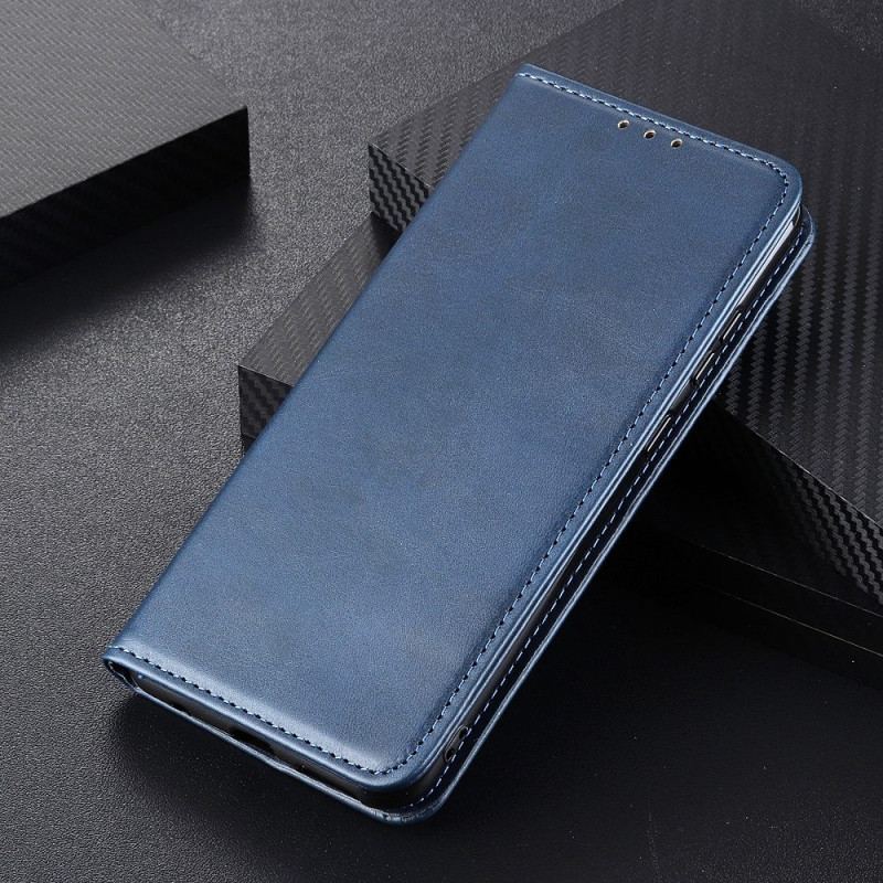 Capa Flip Para Oppo Reno 7 Clássico Couro Rachado