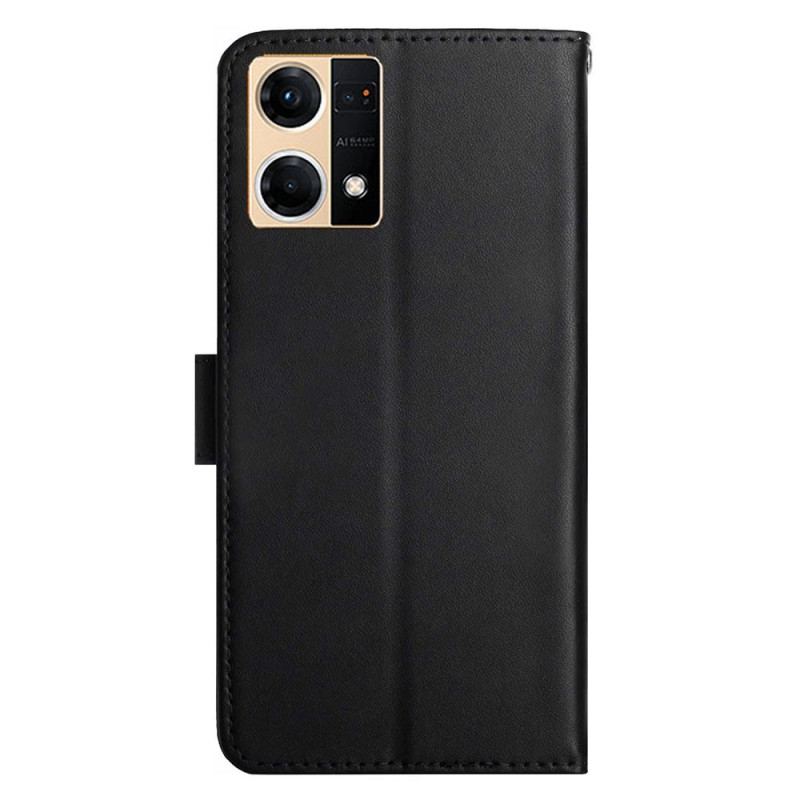 Capa Flip Para Oppo Reno 7 Couro Napa Genuíno