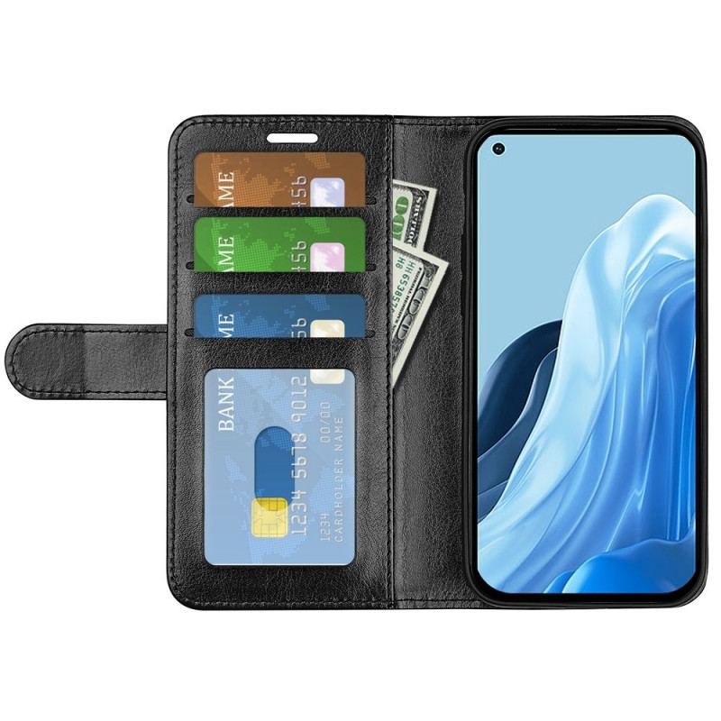 Capa Flip Para Oppo Reno 7 Couro Sintético Retrô