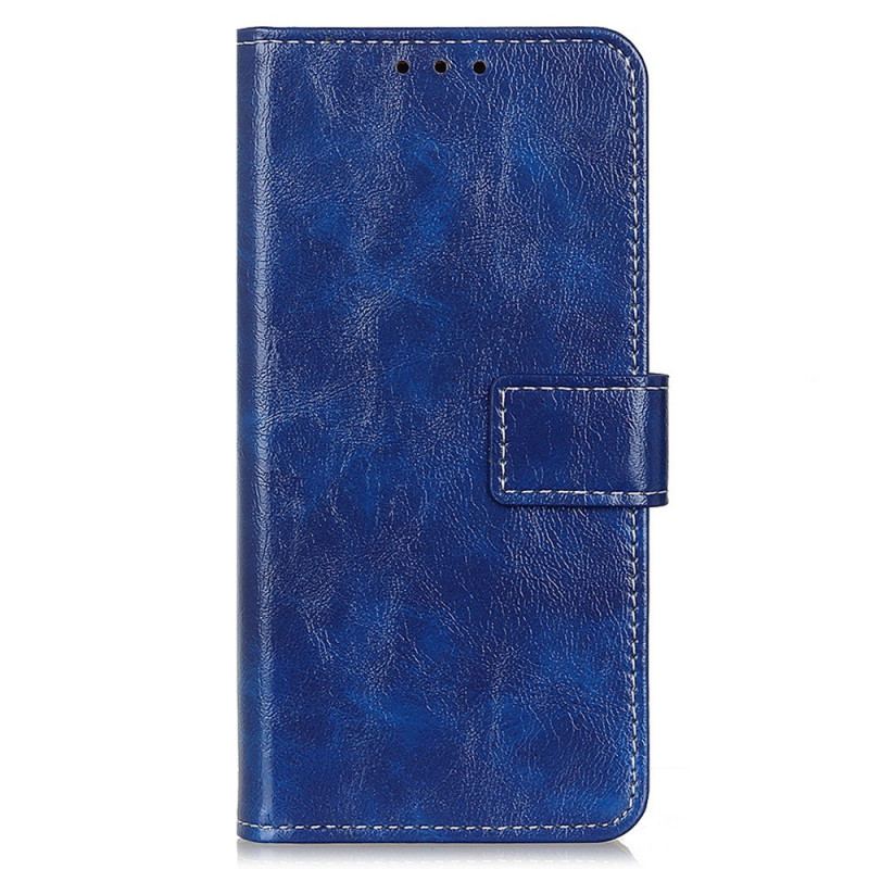 Capa Flip Para Oppo Reno 7 Envernizado Com Costuras