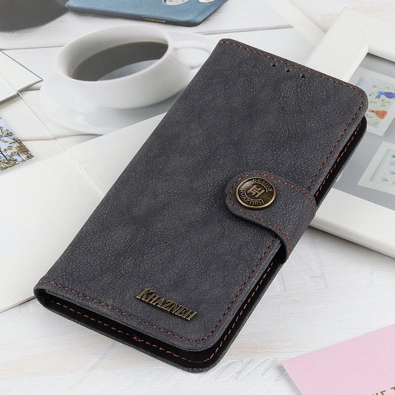 Capa Flip Para Oppo Reno 7 Khazneh Retrô Split Couro Sintético