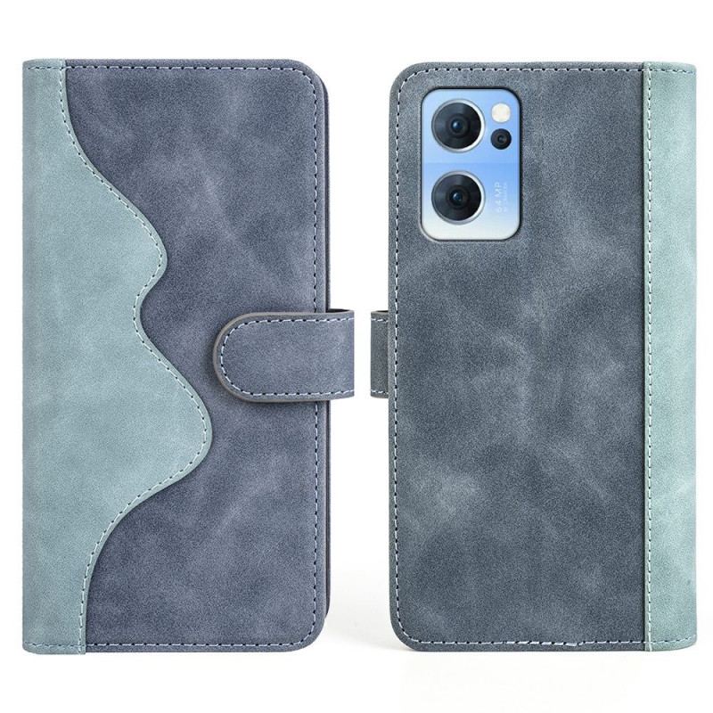 Capa Flip Para Oppo Reno 7 Padrão Gráfico