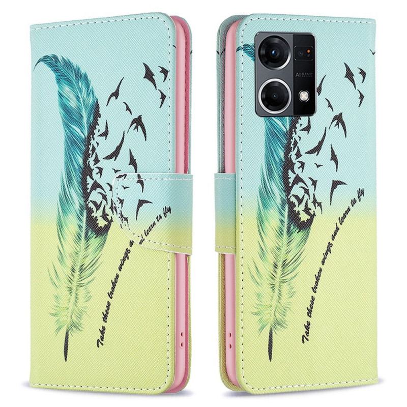 Capa Flip Para Oppo Reno 7 Pena