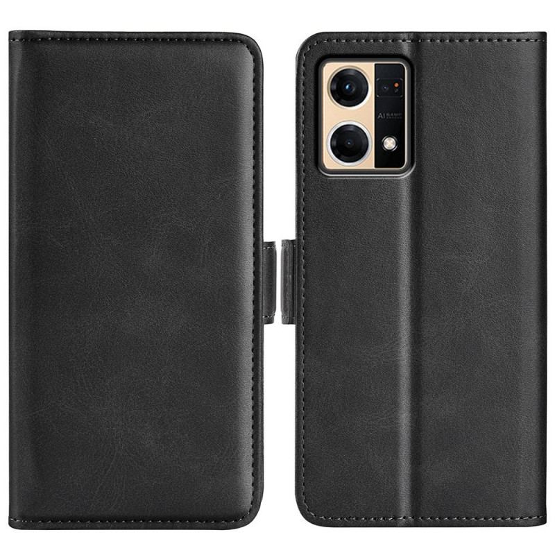 Capa Folio Para Oppo Reno 7 Fecho Duplo